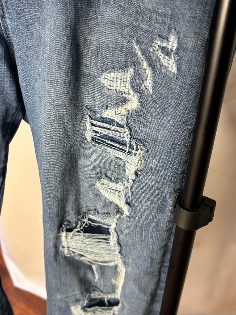 Torrid Cute Distressed Boyfriend Jeans in Blue Plus Size - Picture 5 of 6